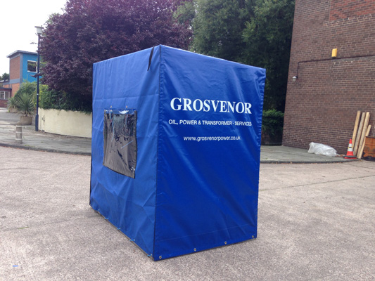 Generator with custom made canvas cover by J Clemishaw 1870